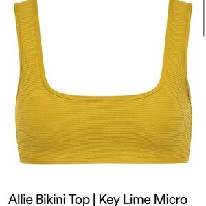Montce Allie Bikini Top | Key Lime Micro Scrunch XS